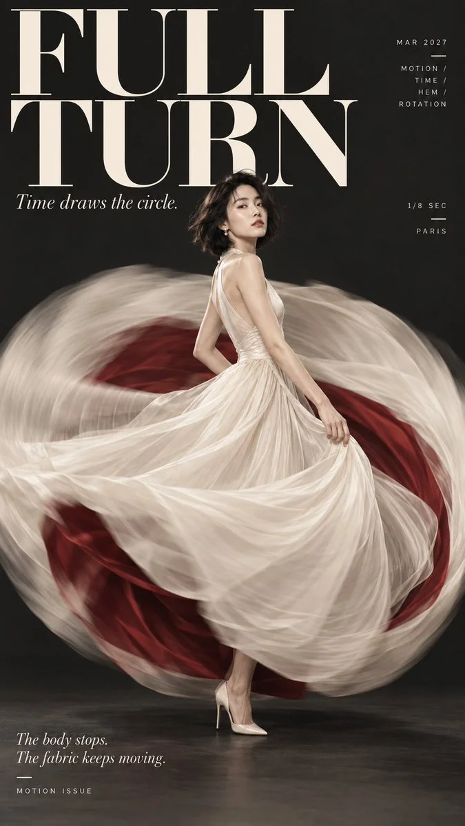 High-Fashion Editorial Posters Featuring Dynamic Circular Compositions