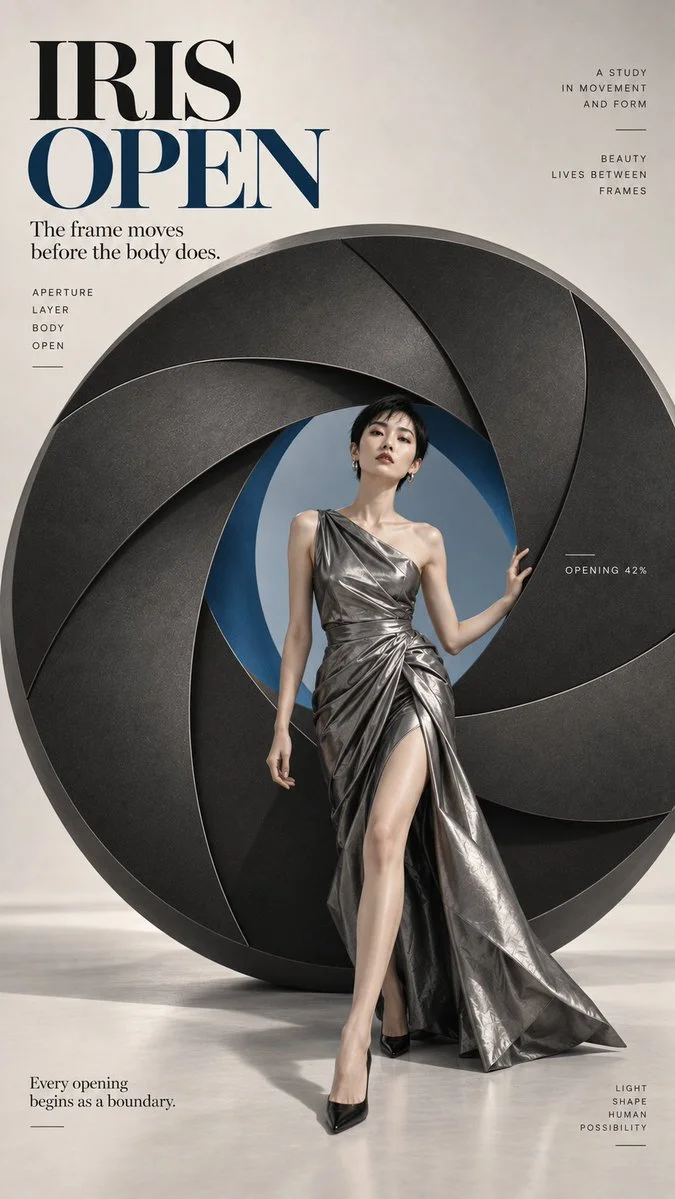 High-Fashion Editorial Posters Featuring Dynamic Circular Compositions