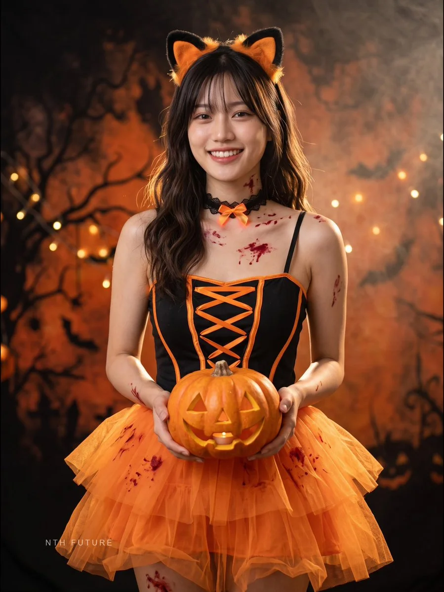 High-Fashion Halloween Portrait Captures Sweet and Spooky Beauty