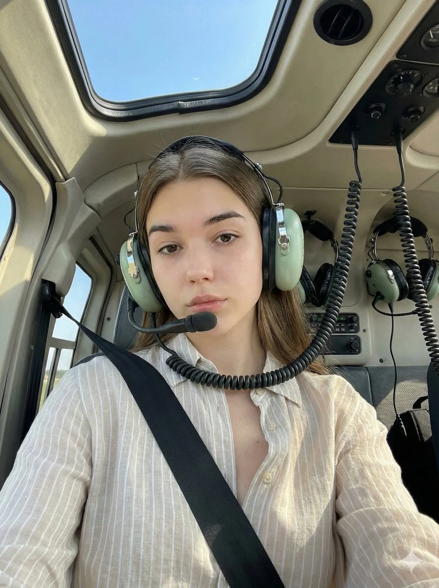 High-Flying Confidence: A Cockpit Selfie