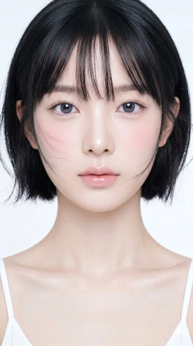 High-Key Korean Beauty Portrait with Ethereal Soft Lighting