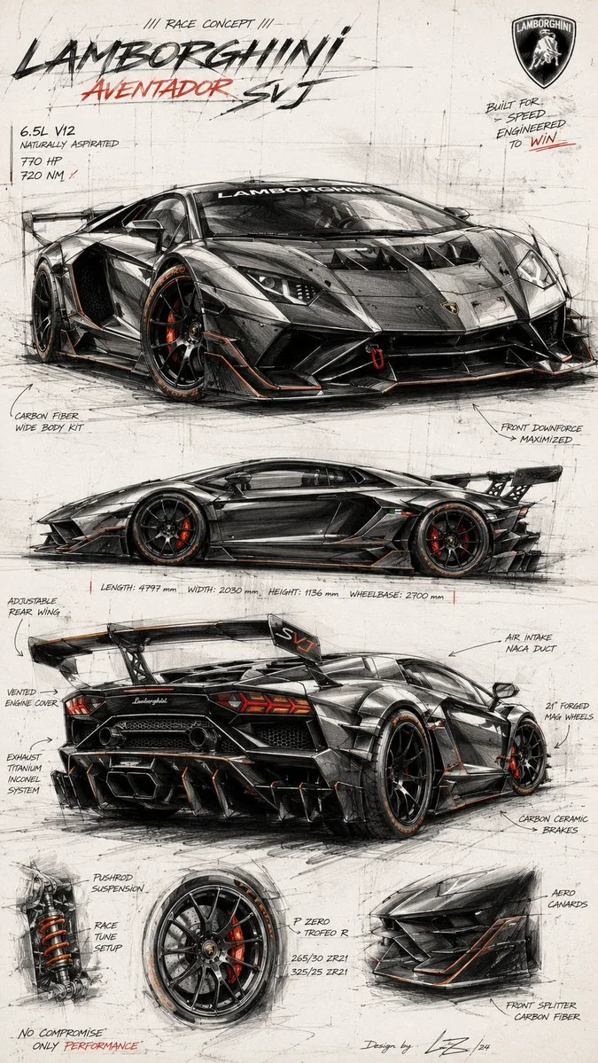 High-Octane Sketch: A Racer's Dream Unleashed