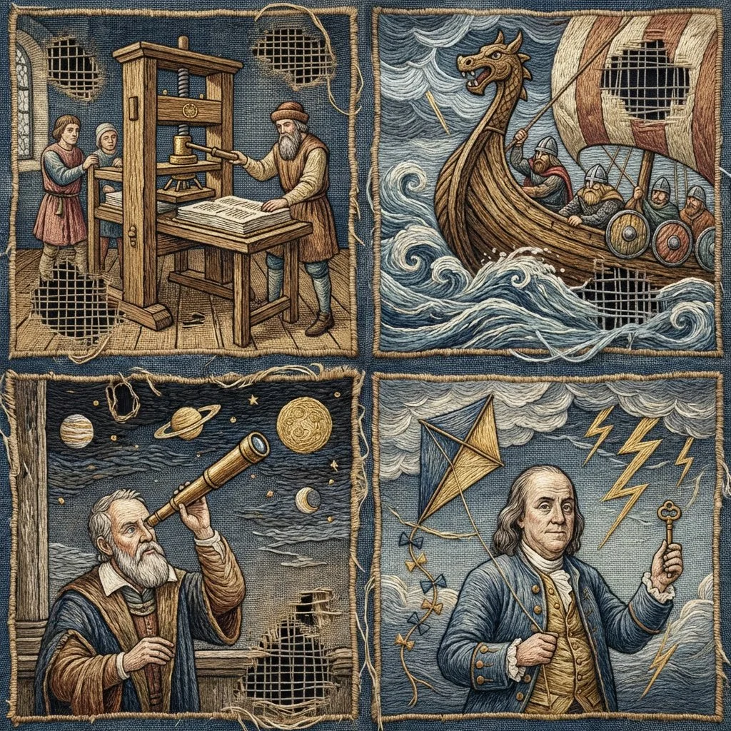 Historic Discoveries Woven in Silk and Gold