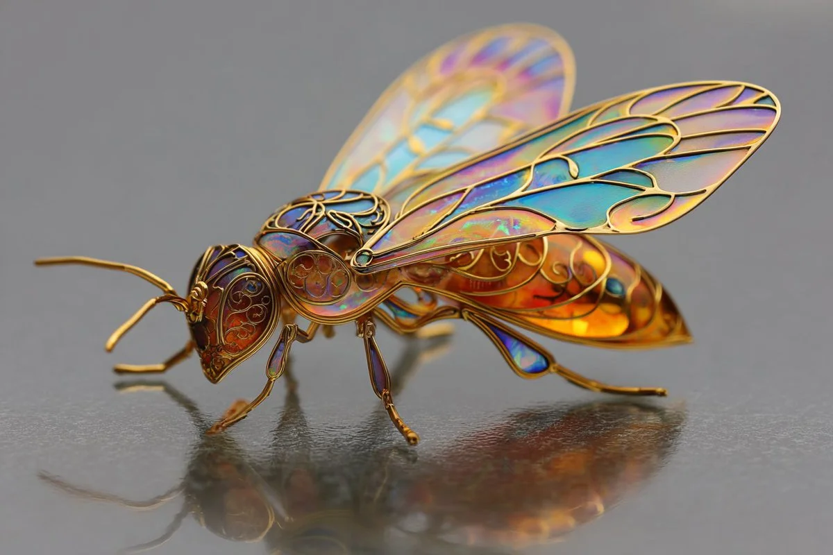 Holographic Insect: An Art Nouveau Marvel