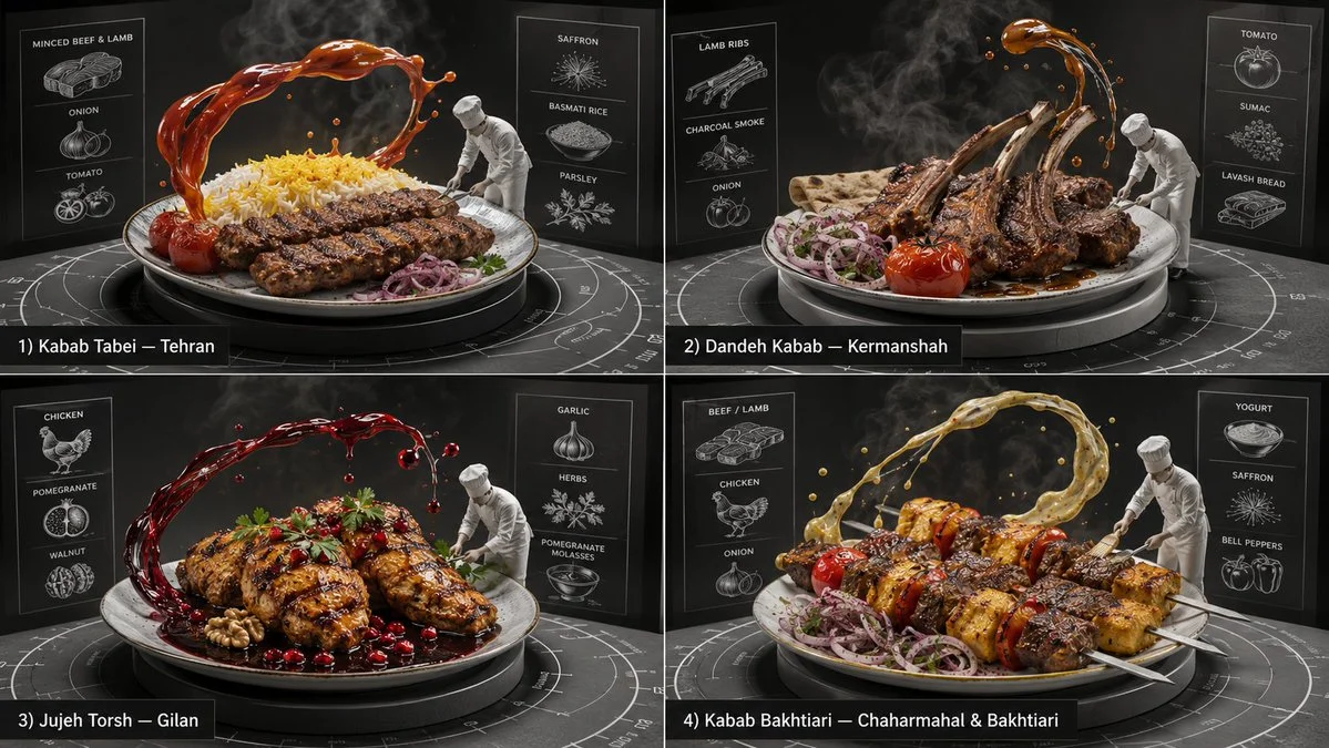 Houdini fluid sculptures recommend four rare dishes in a grid