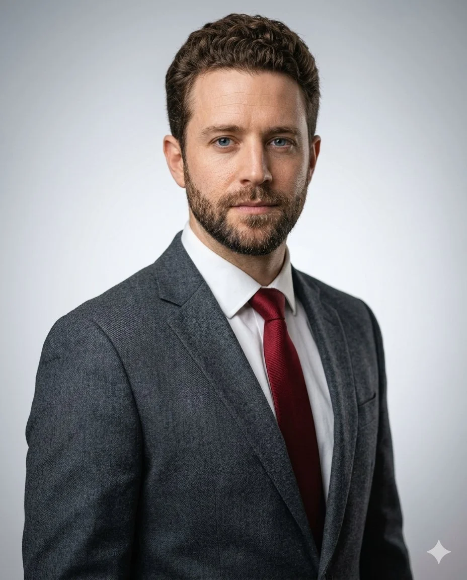 Hyper-Realistic Portrait of a Confident Mature Man in Studio Lighting