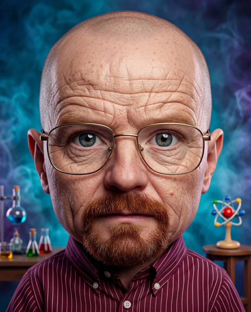 Hyperrealistic Caricature of a Baby with Vivid Details