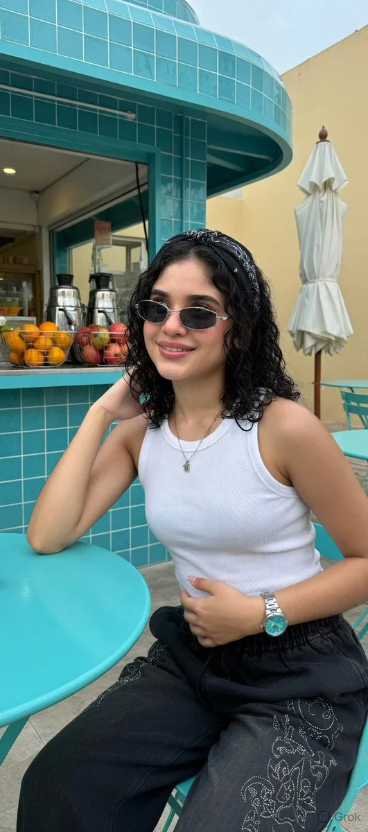 Hyperrealistic Portrait of a Summer Cafe Moment