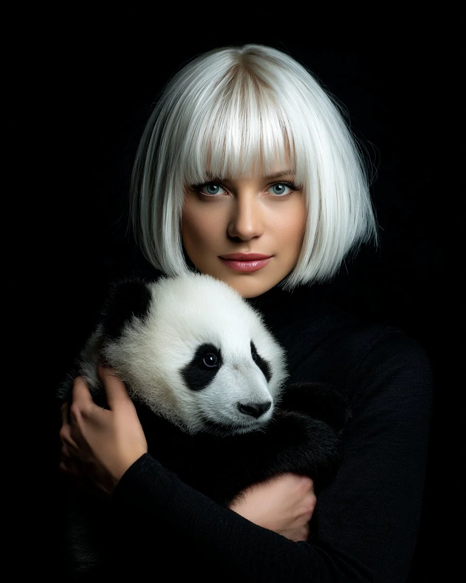 Icy Elegance Meets Fluffy Innocence