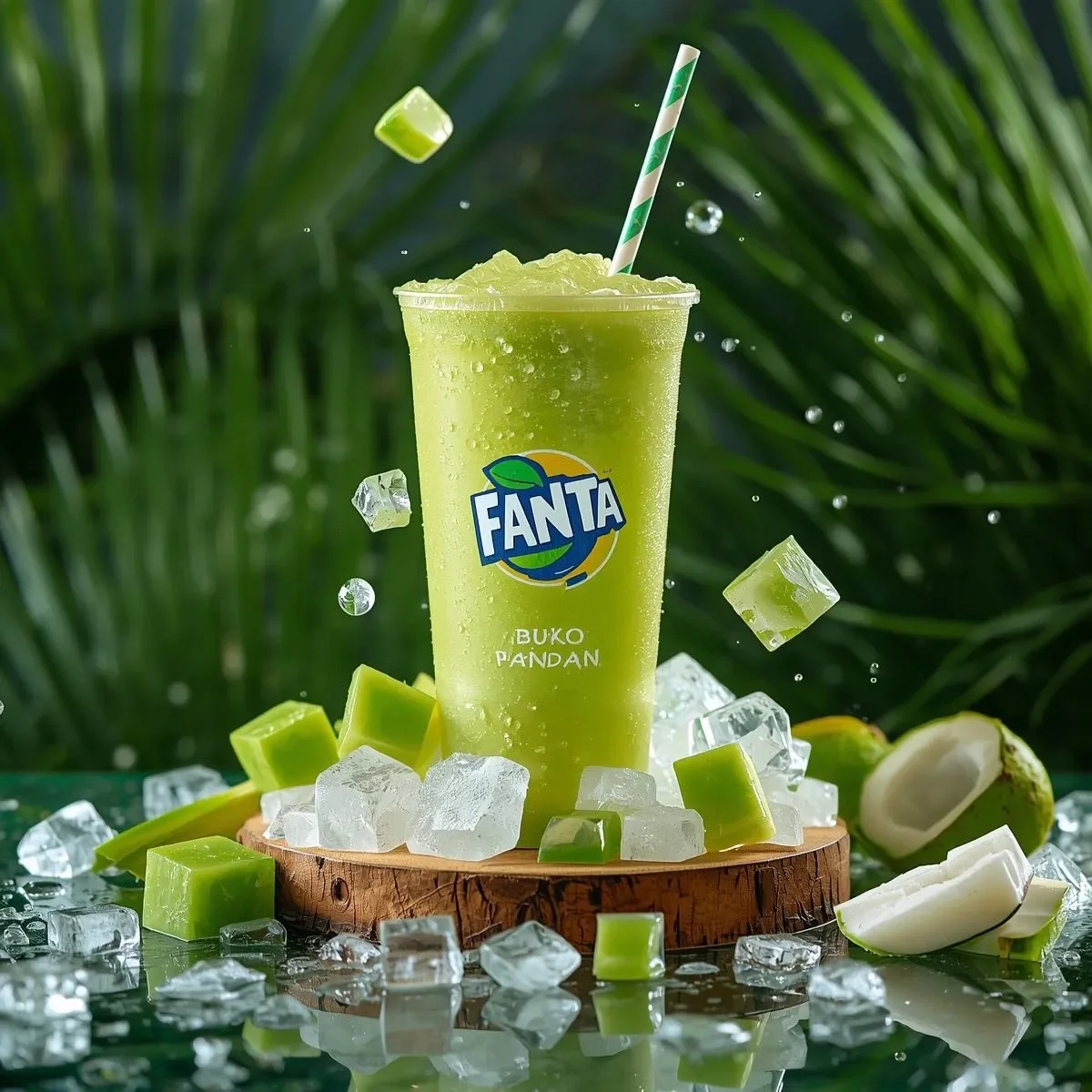 Icy Pandan Coconut Refreshment