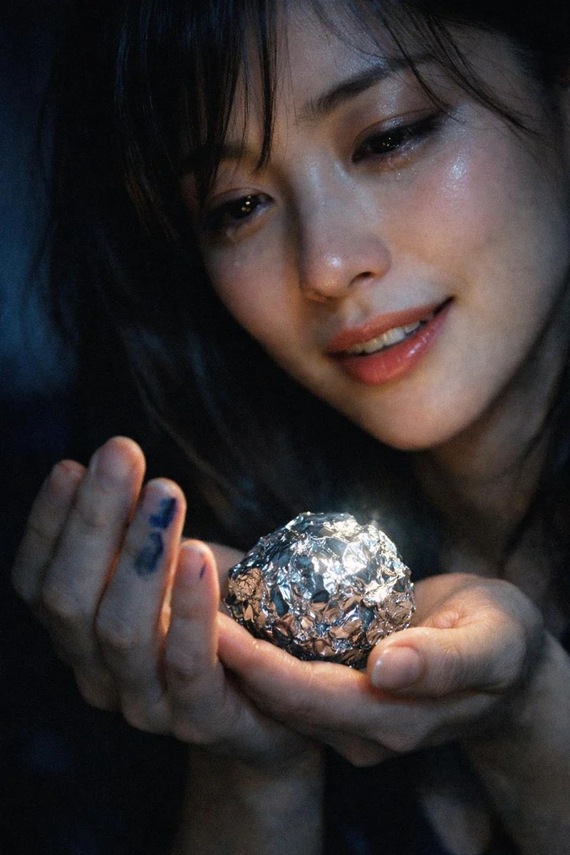 Indigo Confession Under a Foil Moon