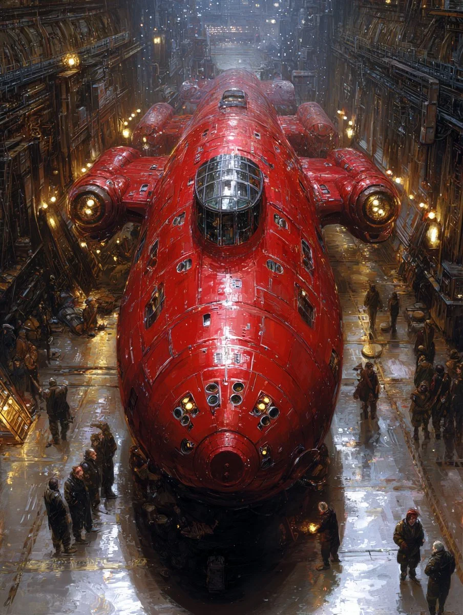Industrial Majesty: The Red Spacecraft Revealed