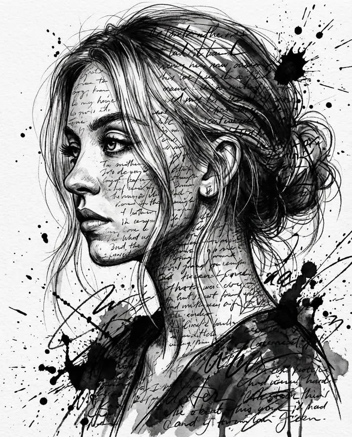 Ink & Emotion: A Striking Portrait