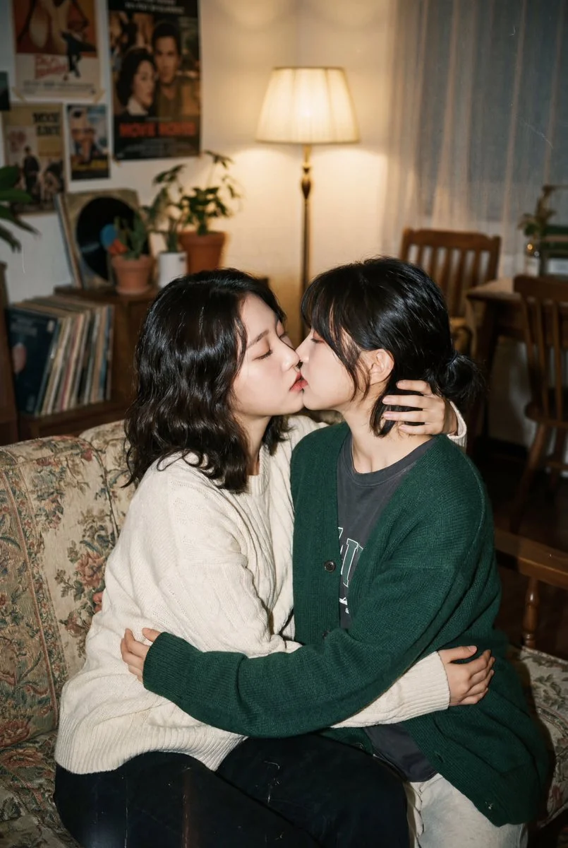 Intimate Film Moment Between Two Korean Idols