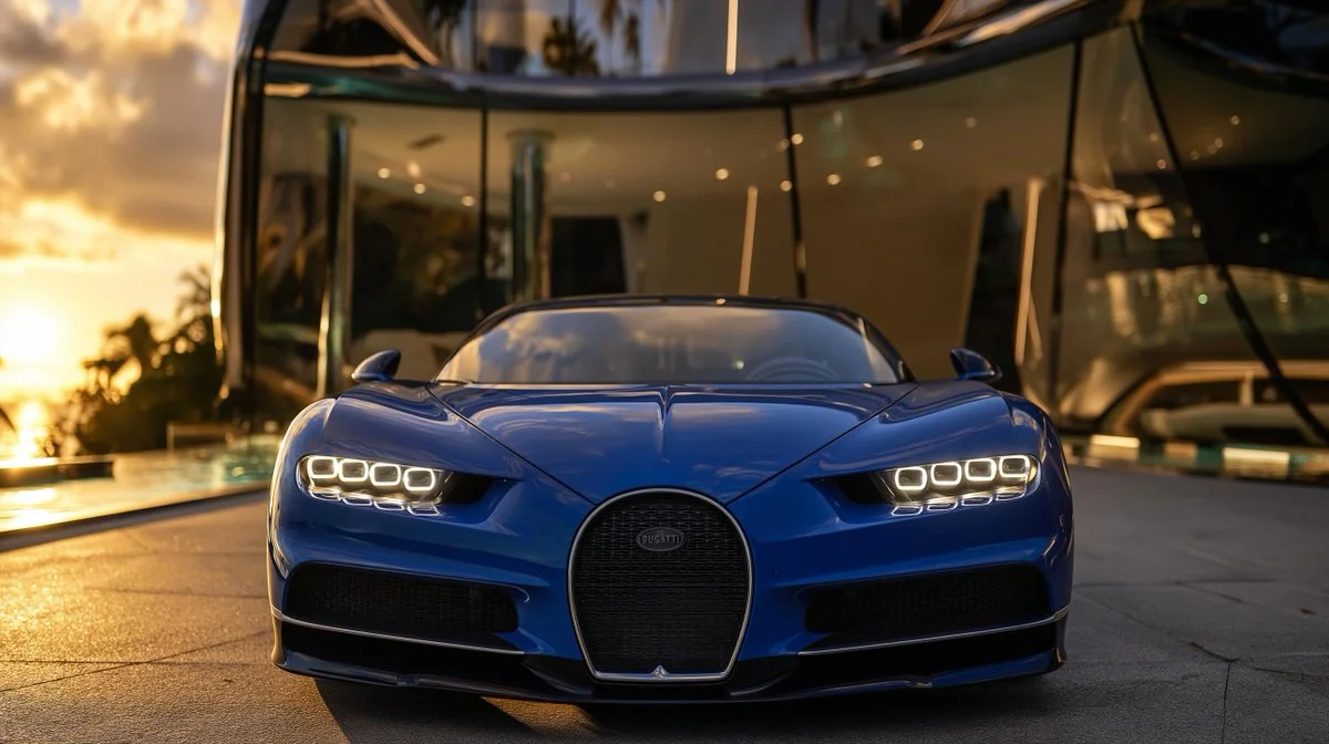 Intimate Glimpse of Elegance: Vehicle Reflections and Ambient Glow