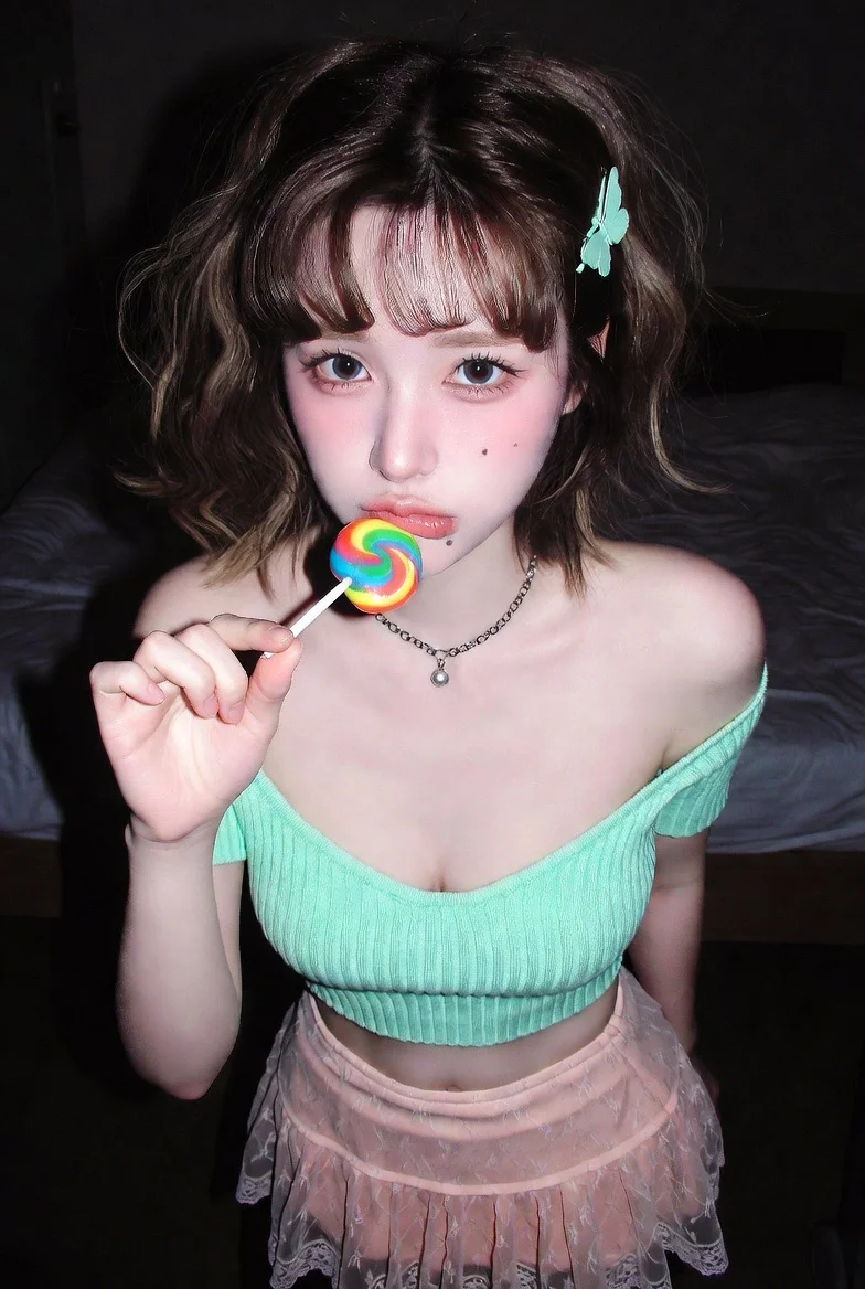 Intimate Moment of a Korean Idol: Nostalgic CCD Glow and Expressive Gaze