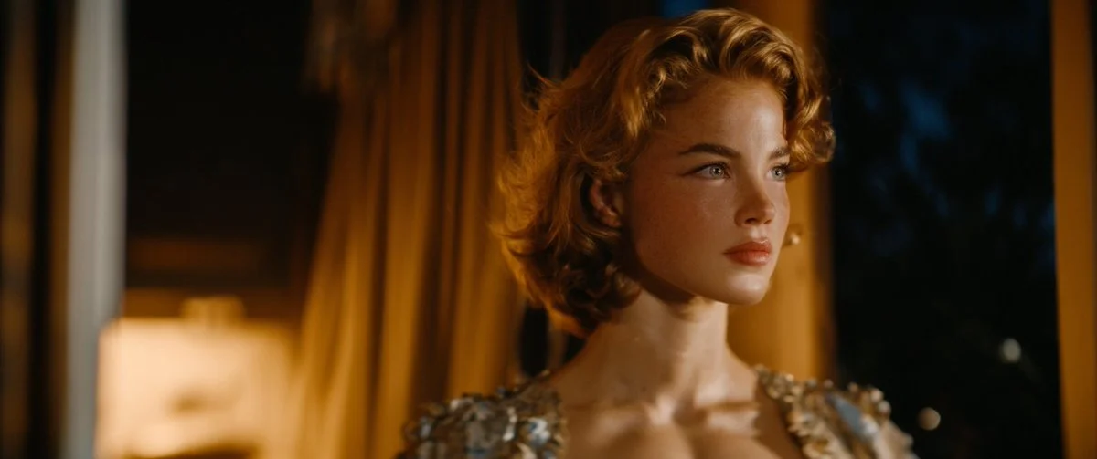 Intimate Portrait of a Woman in Warm Tungsten Glow