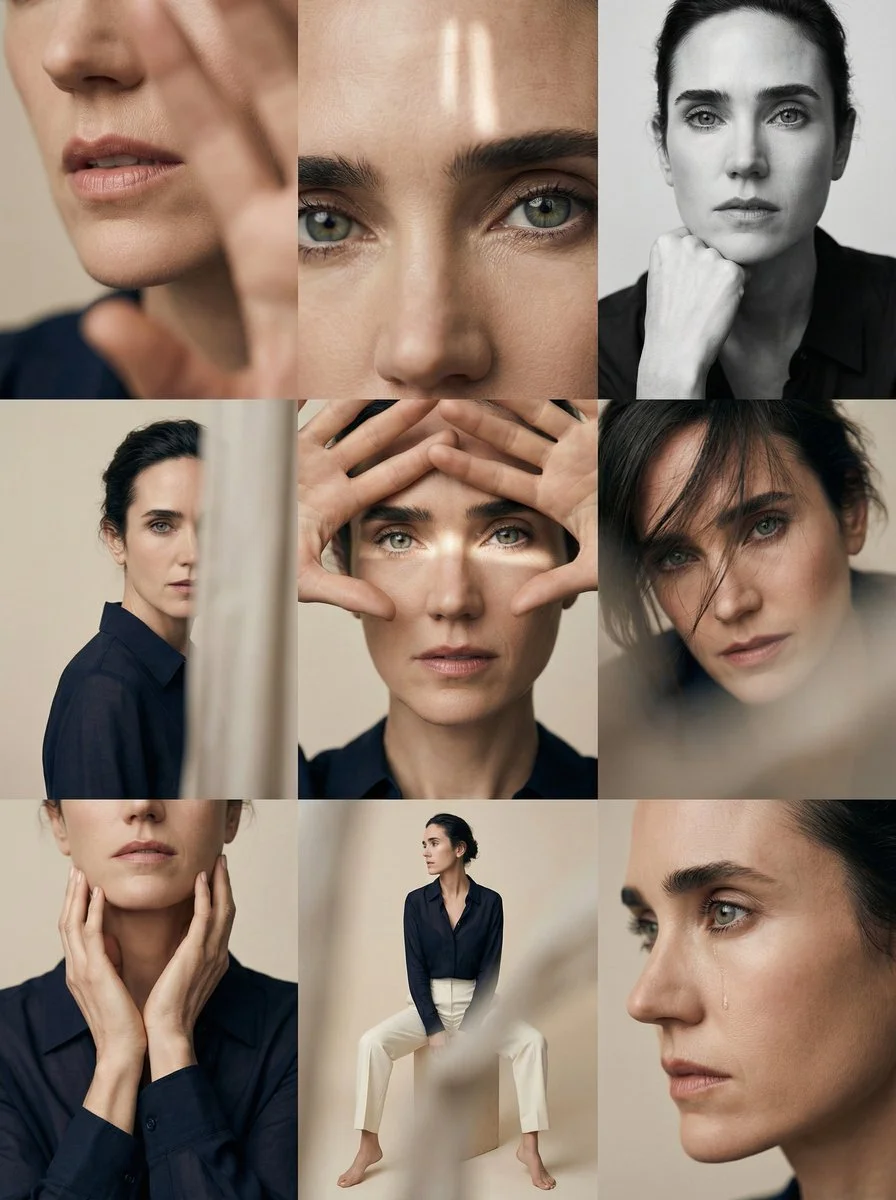 Intimate Portraits: Jennifer Connelly in Minimalist Elegance
