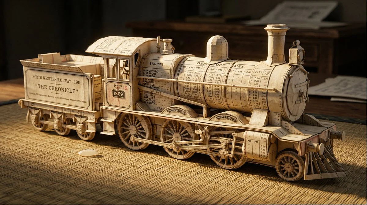 Intricate Origami Vessel from 1969 Moon-Landing Newspaper