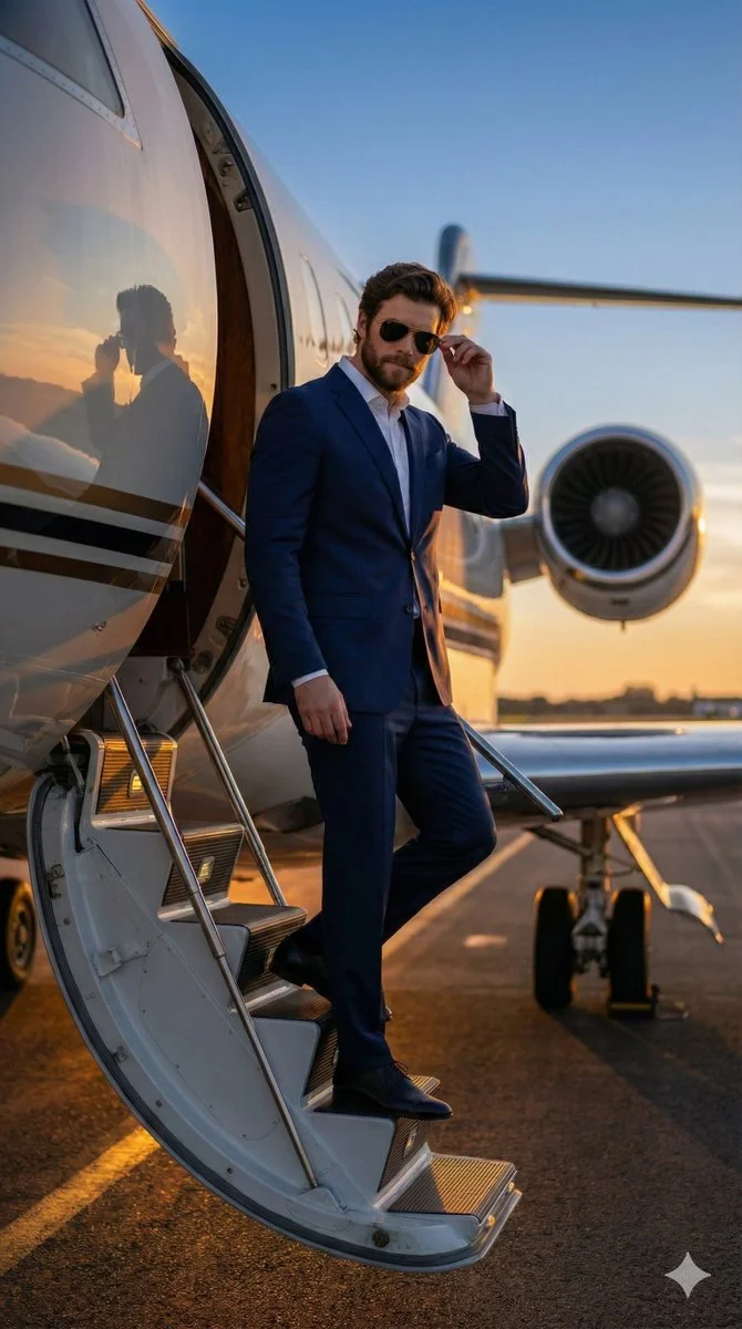 Jet-Set Elegance: A Cinematic Sunset Ambience