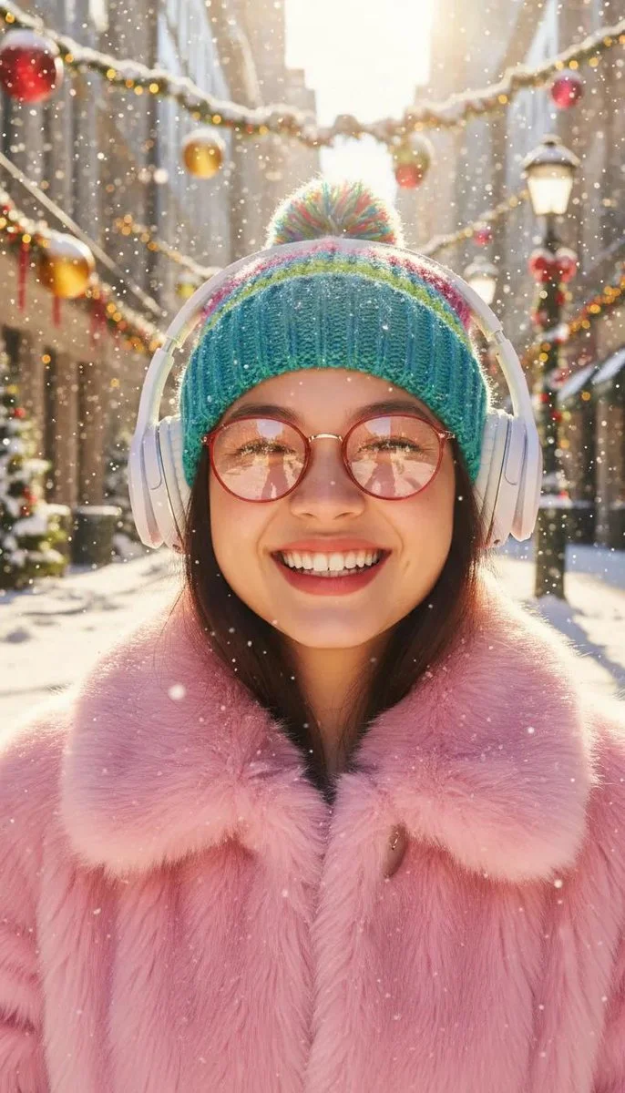Joyful Winter Vibes: A Festive Portrait