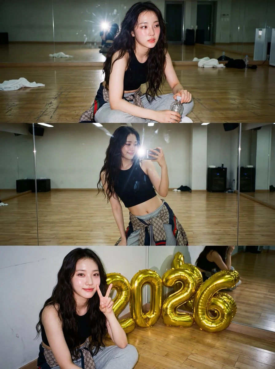 K-Pop Idol Candid Moments: A Photorealistic Triptych