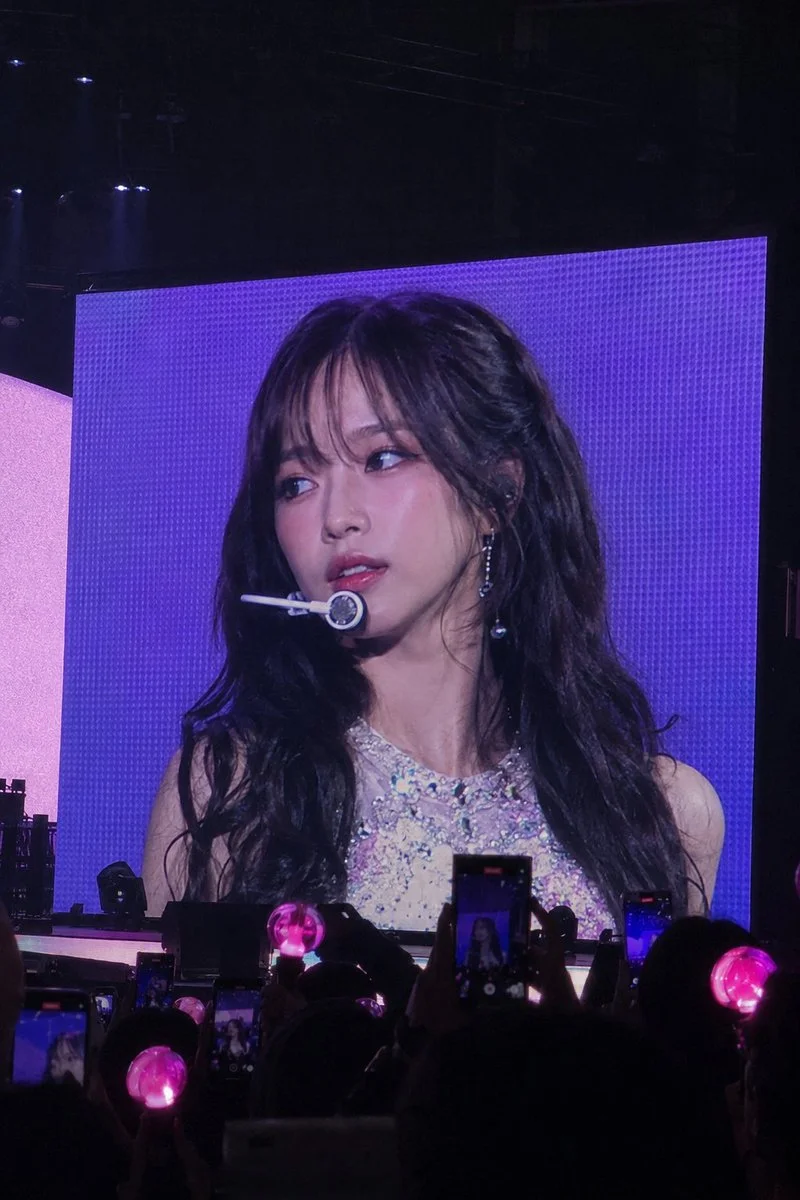 K-pop idol captured on giant jumbotron during live concert
