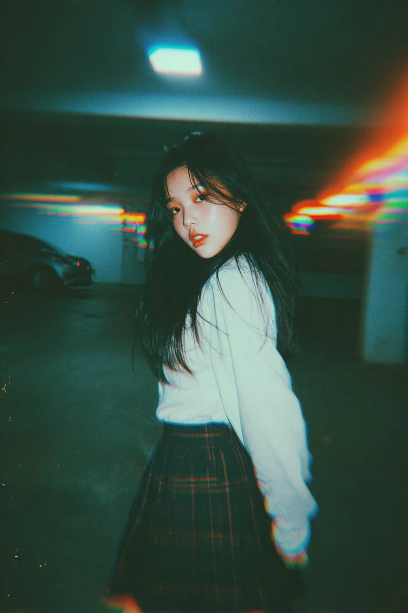 K-Pop Idol in Motion: A Cinematic Nightscape