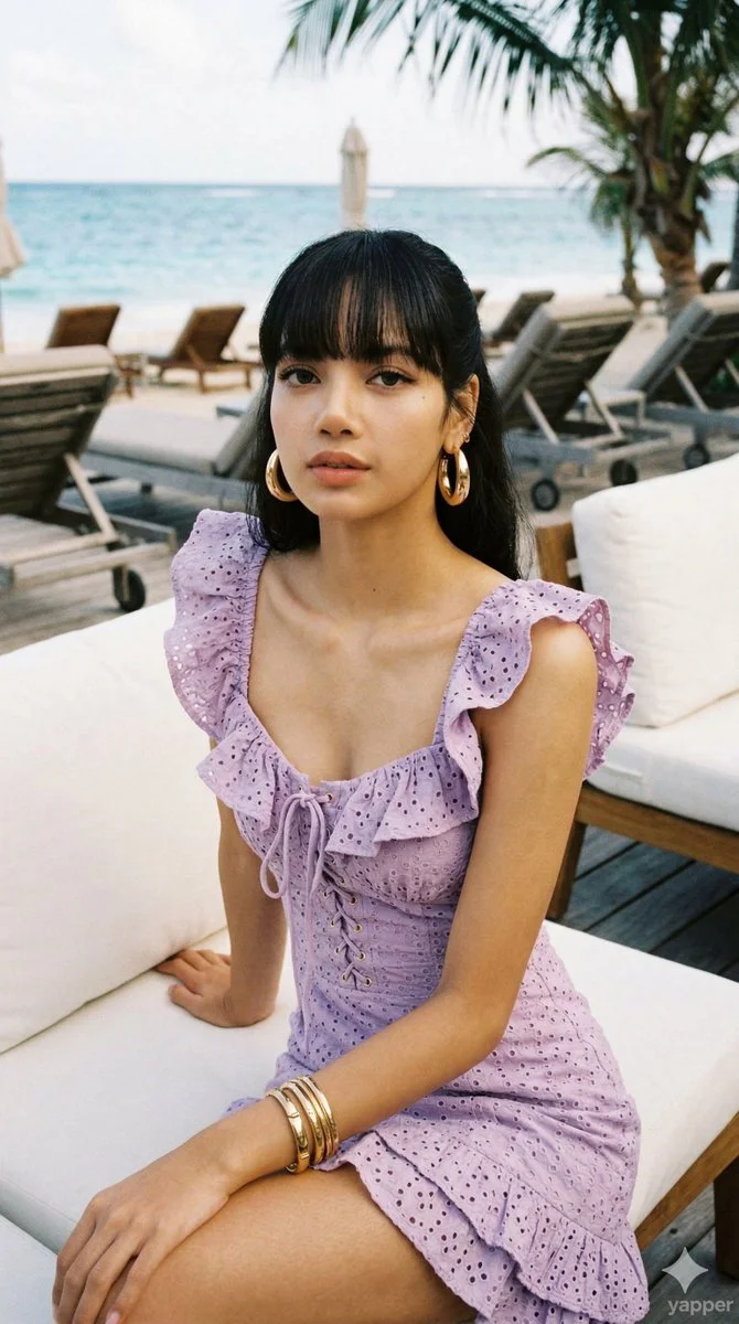 Lalisa Manobal in Lavender Elegance by the Beachside Lounge