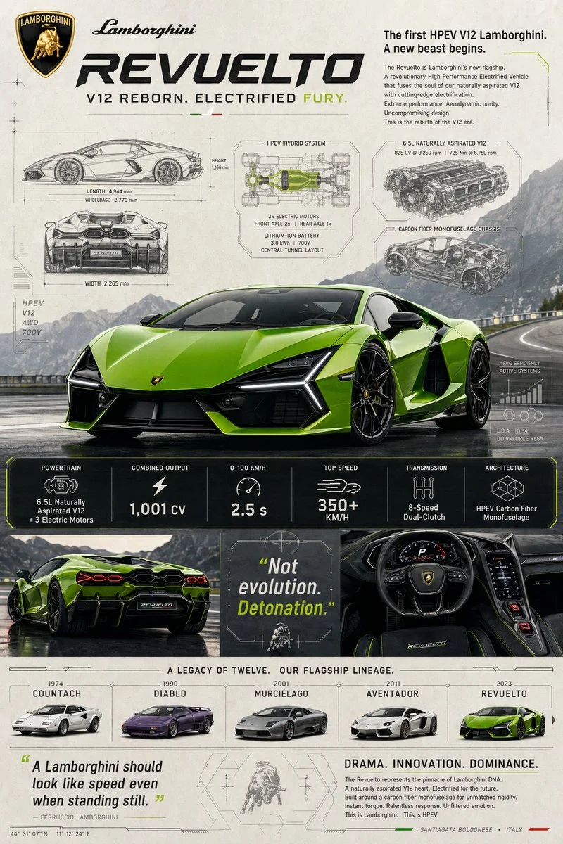 Lamborghini Revuelto: Hybrid V12 Supercar Unleashed
