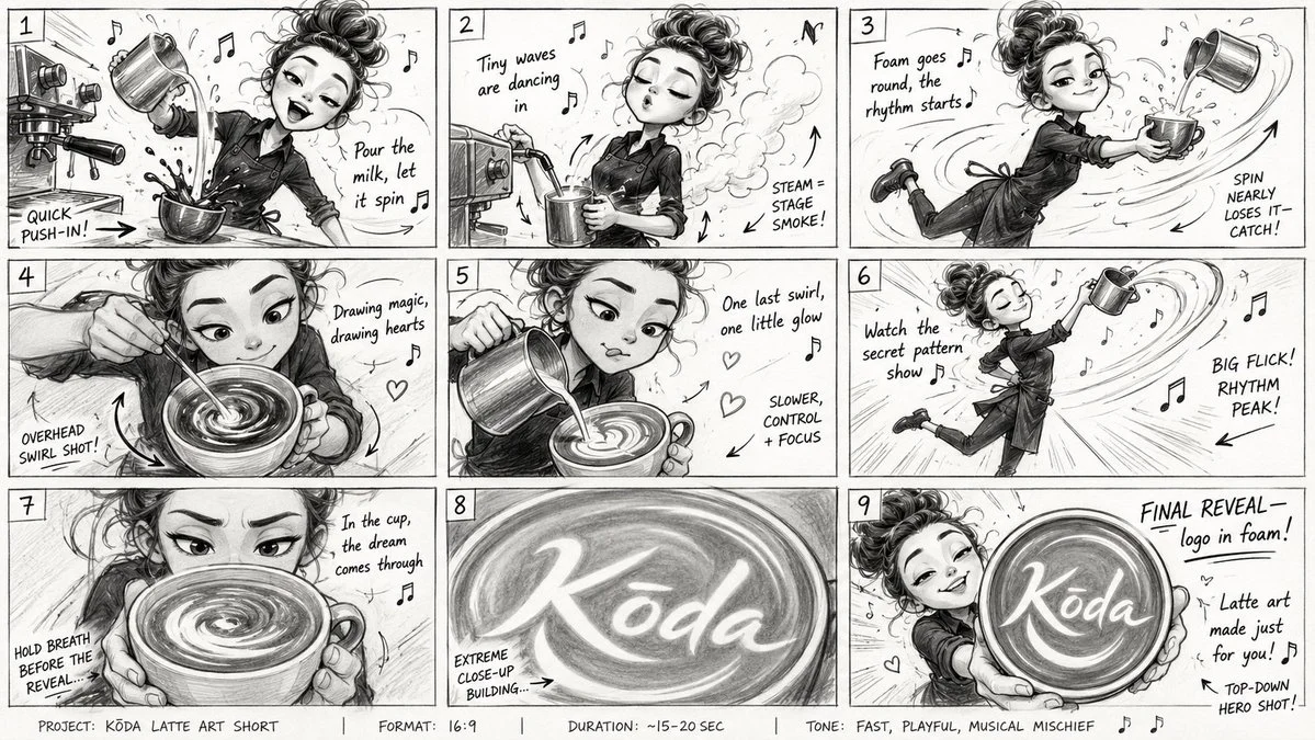 Latte Art Symphony: A Playful Journey