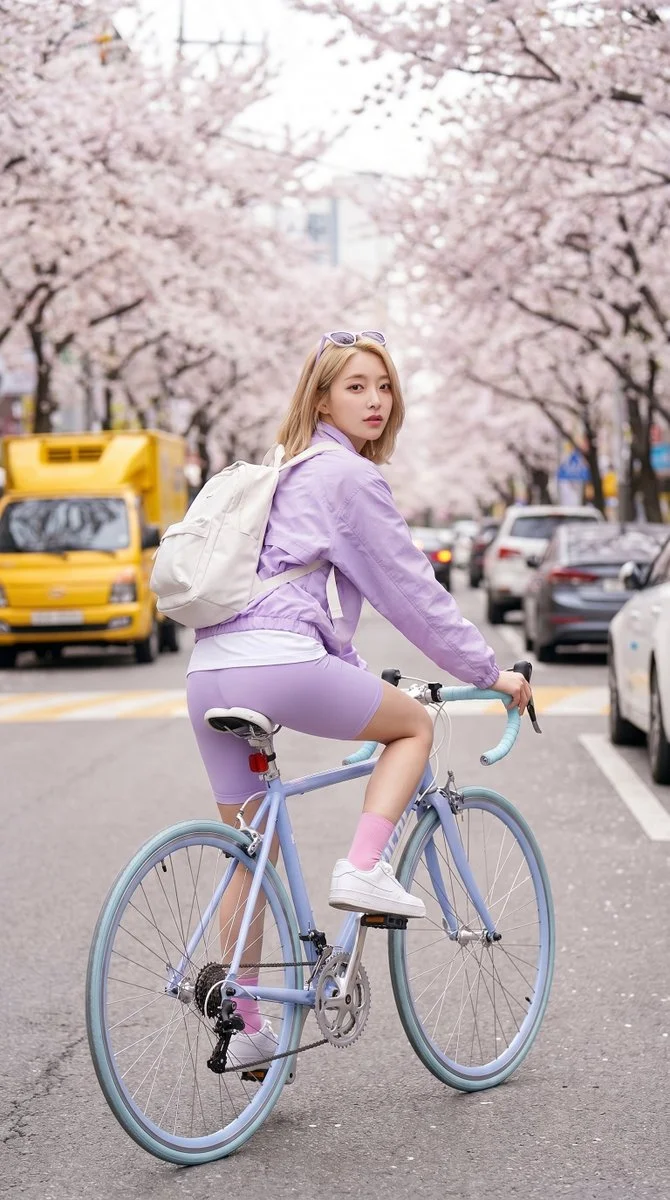 Lavender Ride Through Spring's Embrace