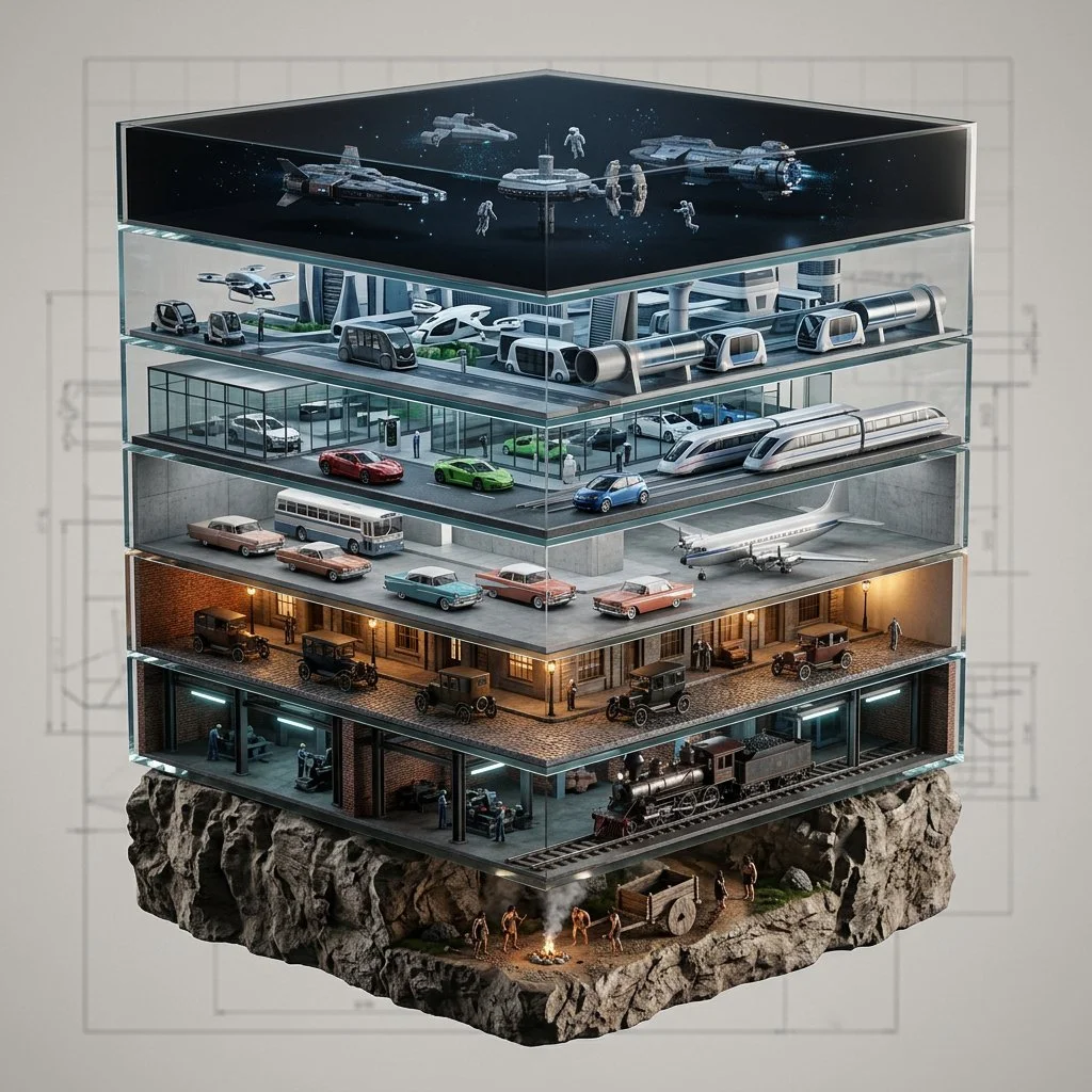 Layered Evolution of Medicine in a Hyper-Realistic Cube