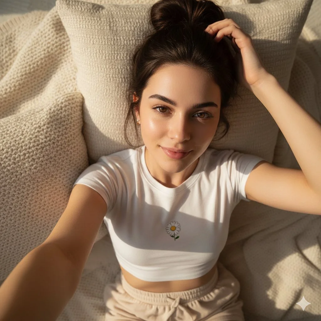 Lazy Morning Vibes in a Cozy Selfie