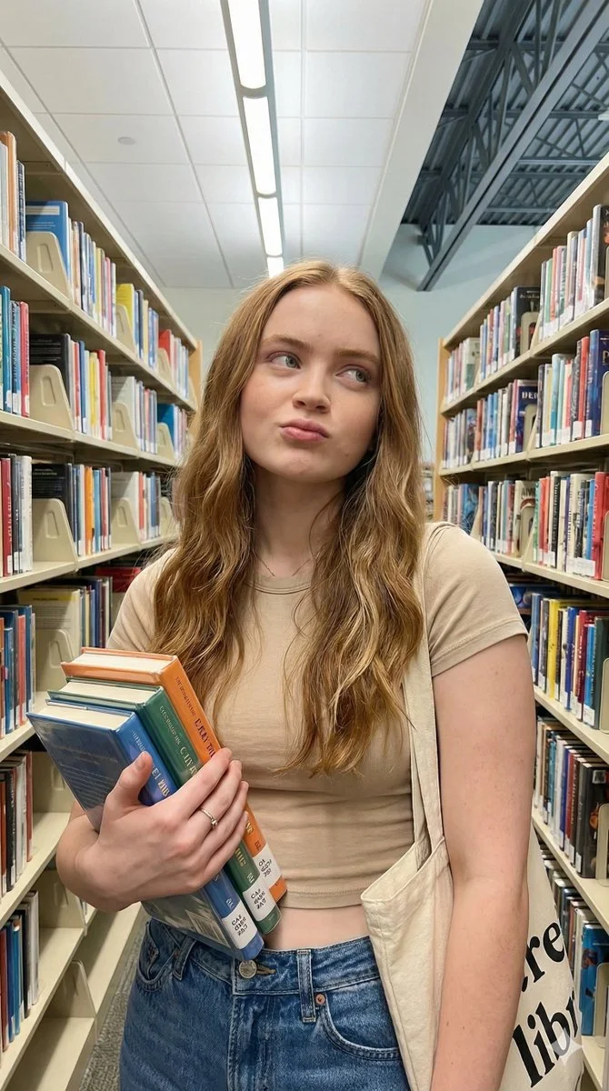 Literary Whimsy: Sadie Sink's Bookish Charm