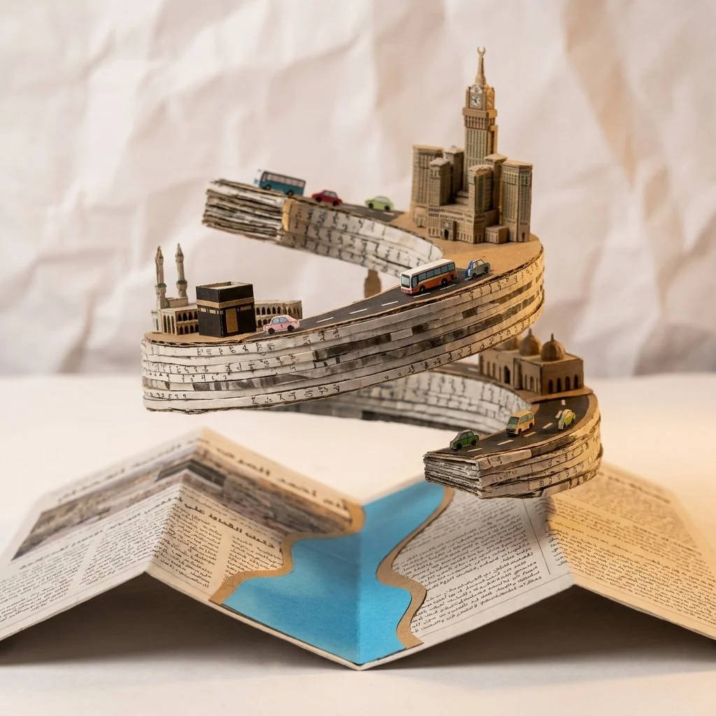 London in Paper: Twisting Mobius Cityscape