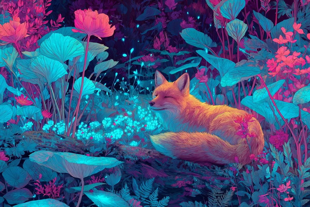 Luminescent Gardens: Nature's Nightlight