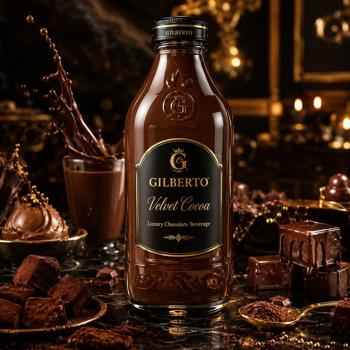 Luxurious Beverage Ad: A Hyper-Realistic Visual Experience