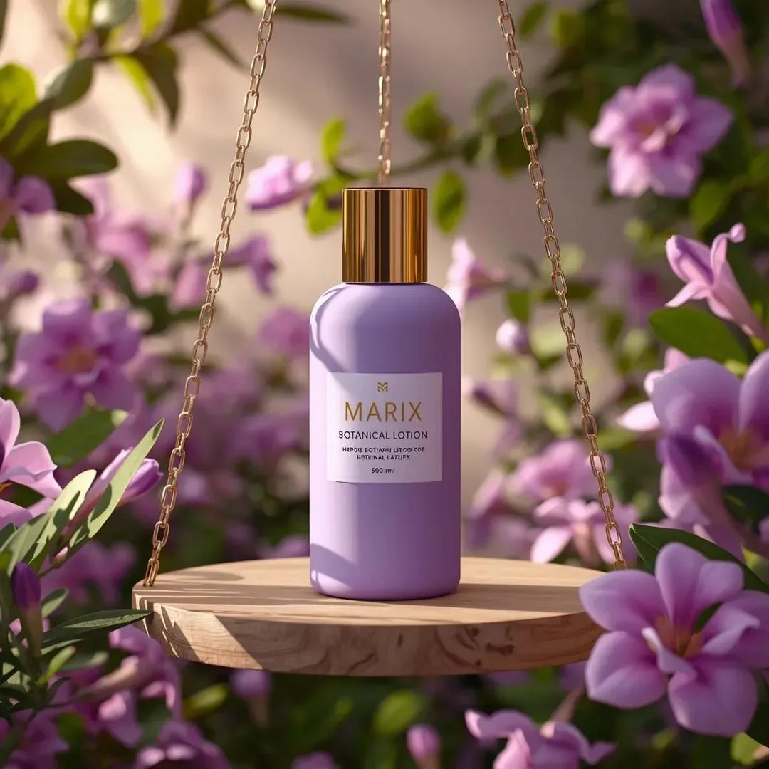 Luxurious Marix Botanical Lotion Suspended in Floral Elegance
