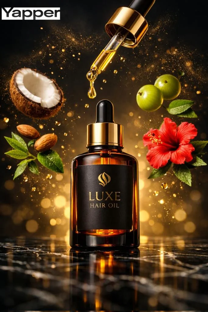 Luxury in Every Drop: Golden Hair Oil Elegance