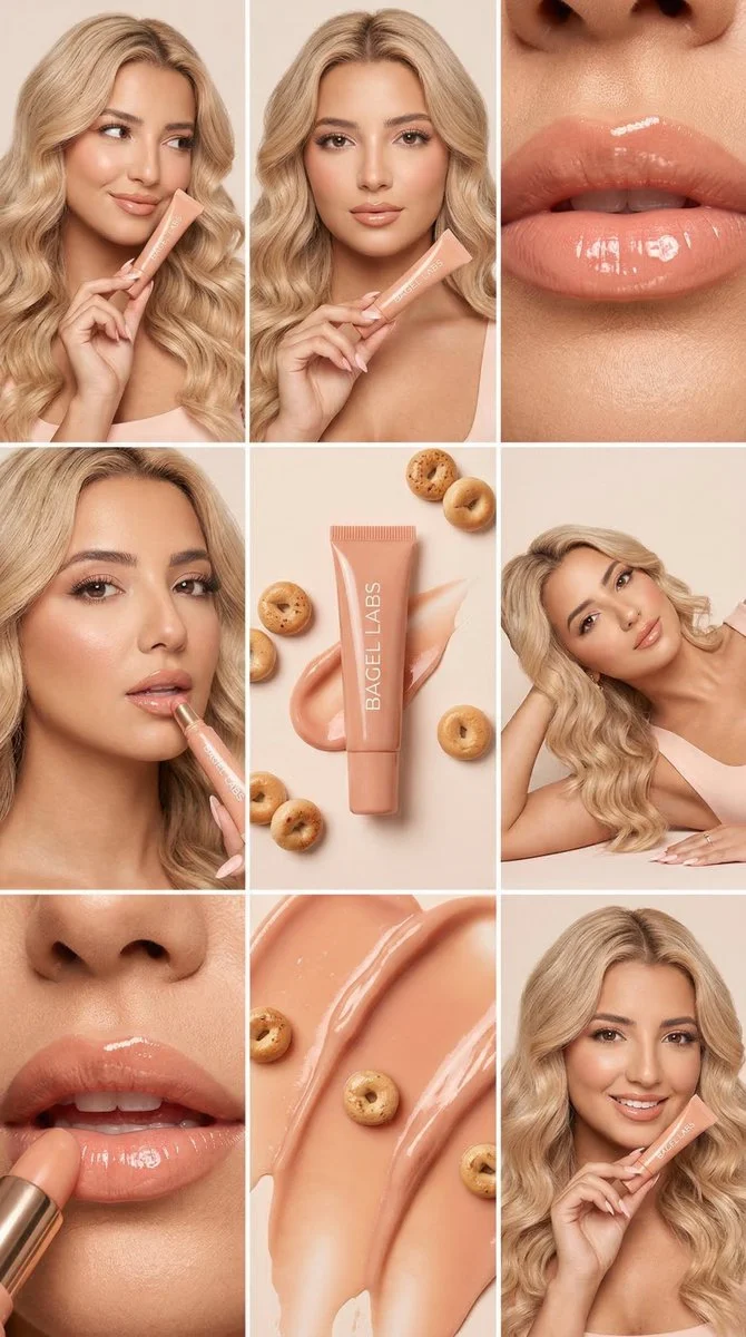 Luxury Lip Gloss in Soft Peach: The Ultimate Beauty Campaign