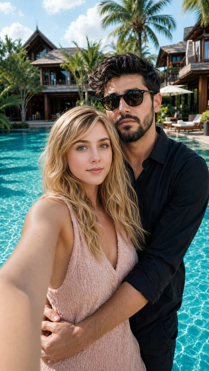 Luxury Love in Paradise: A Perfect Selfie Moment