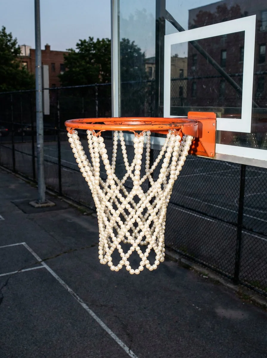 Luxury Meets the Court: A Pearl-Infused Hoop