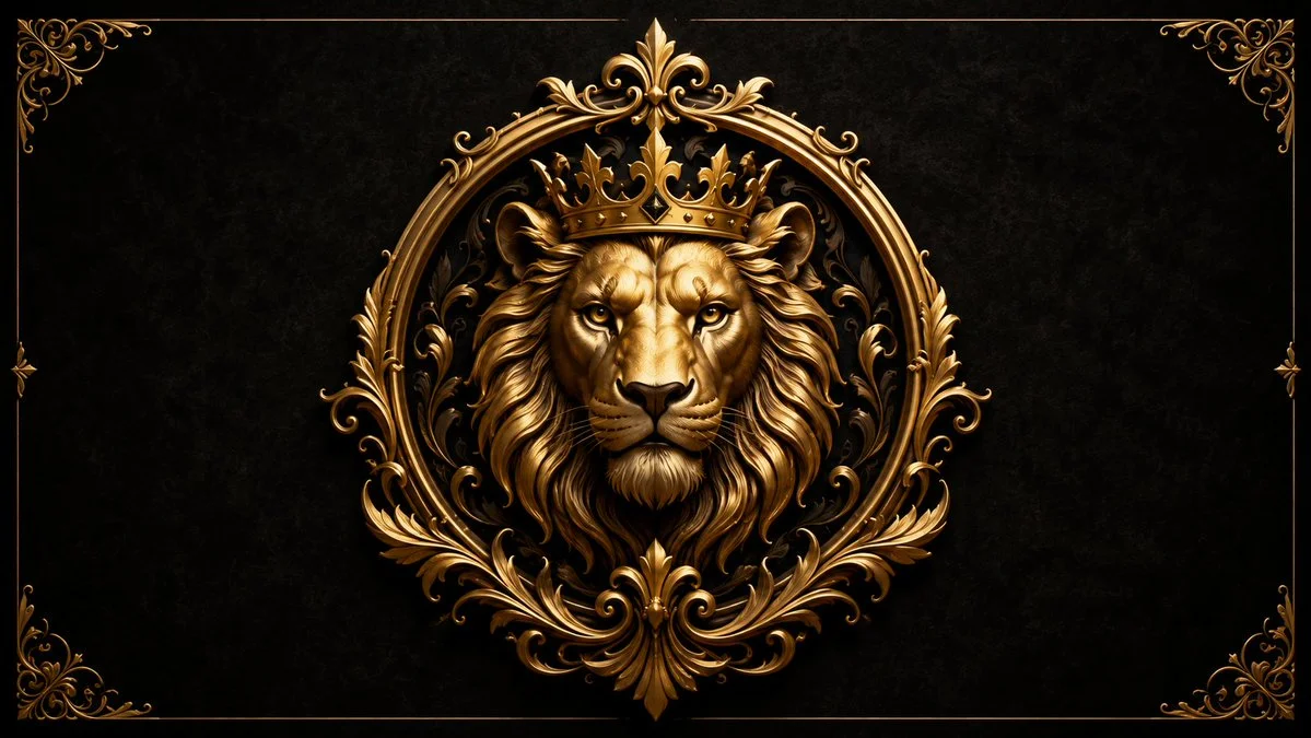 Majestic Emblem Design with Ornamental Elegance