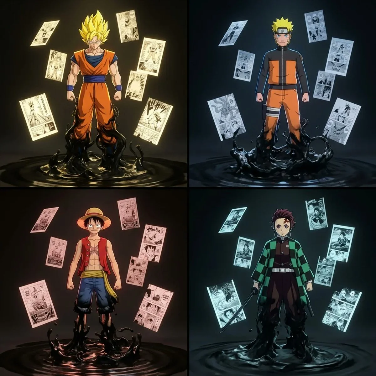 Manga Reimagined: Ink & Cel-Shaded Fusion