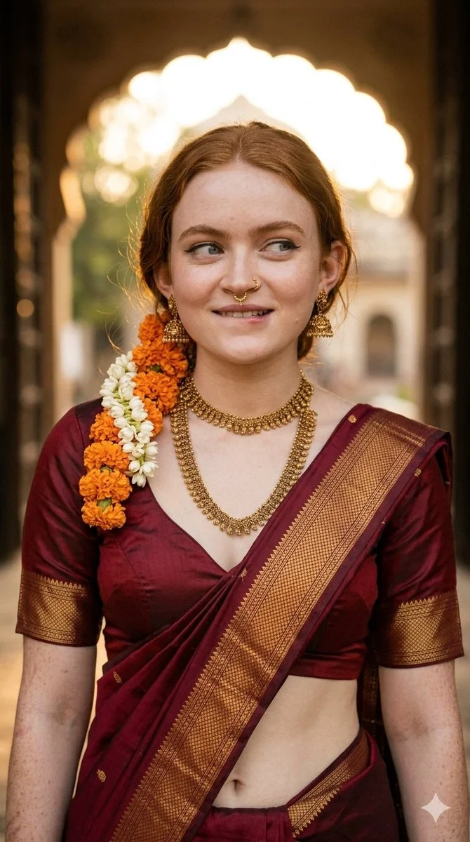 Maroon Elegance in Golden Light