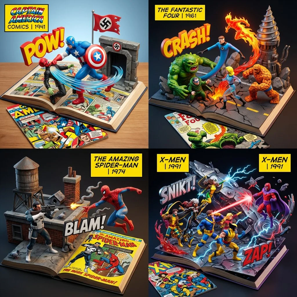 Marvel in 3D: Epic Comic Dioramas Unleashed
