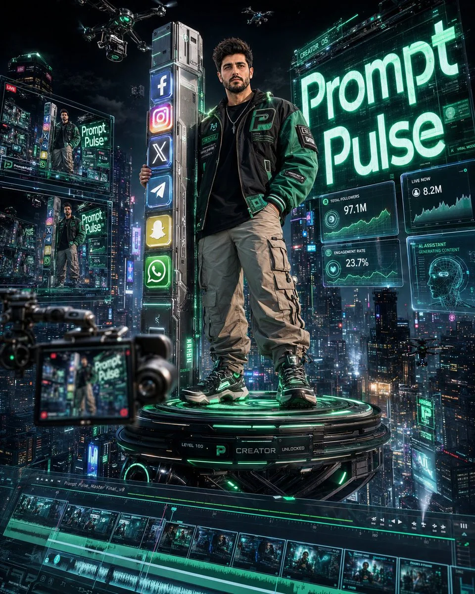 Master of Influence in a Neon Dreamscape