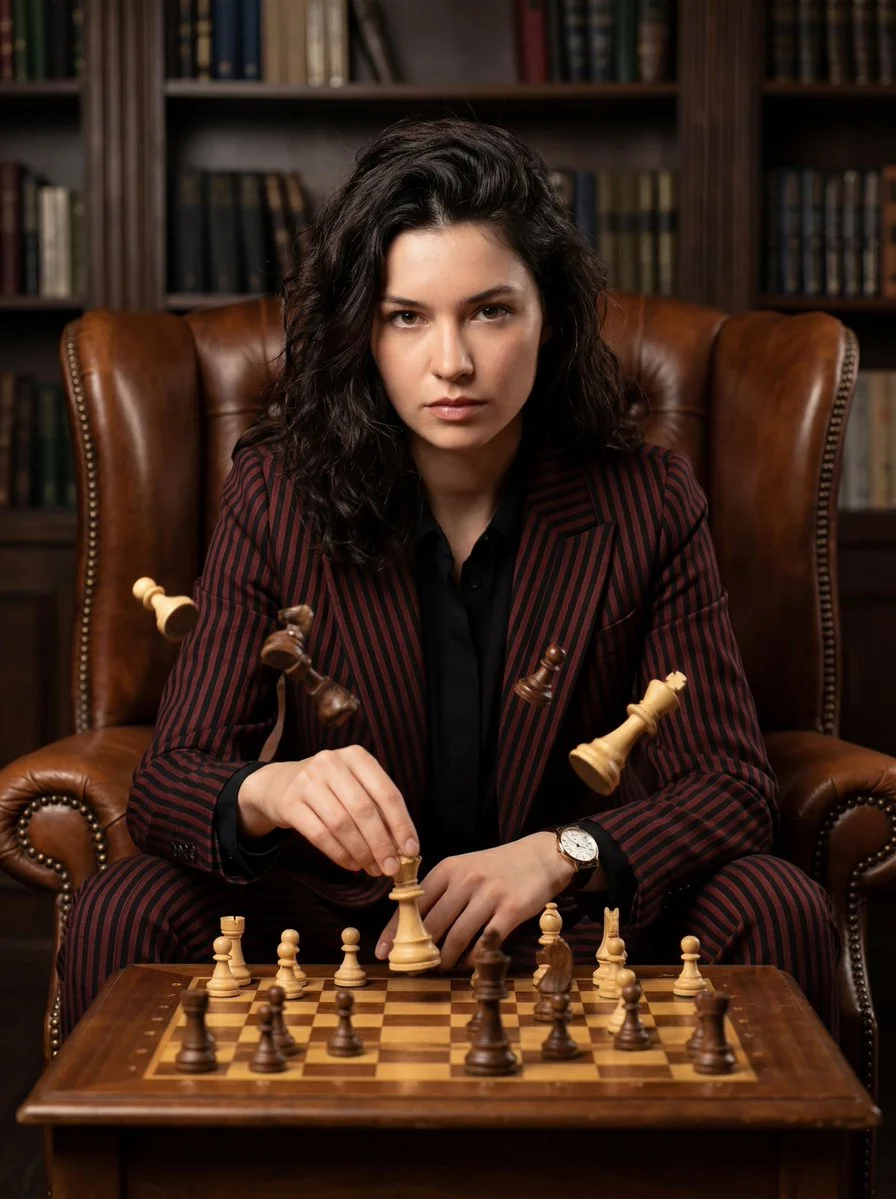 Mastermind Moment: Woman Strategist Commands the Chessboard