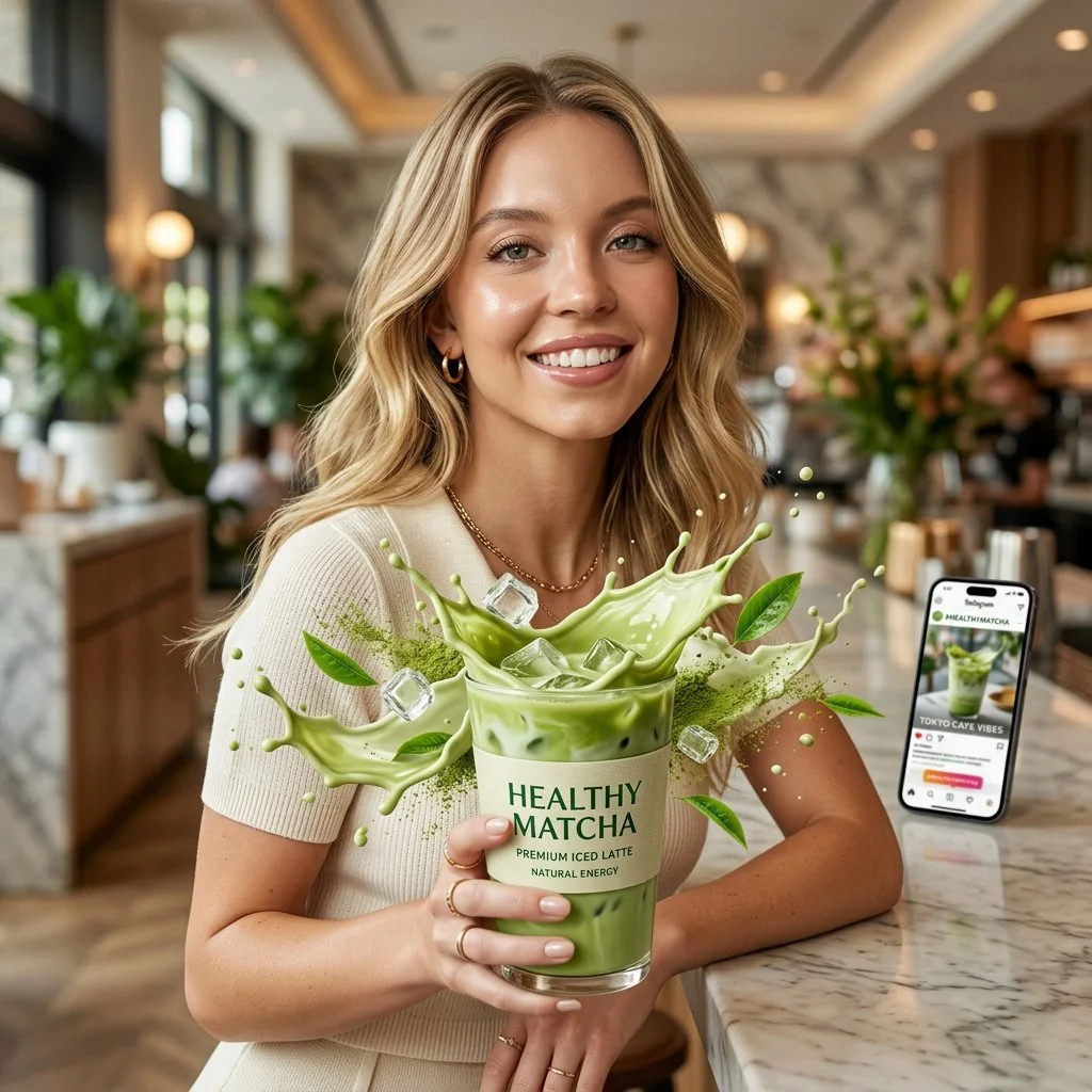 Matcha in Motion: A Luxe Café Moment